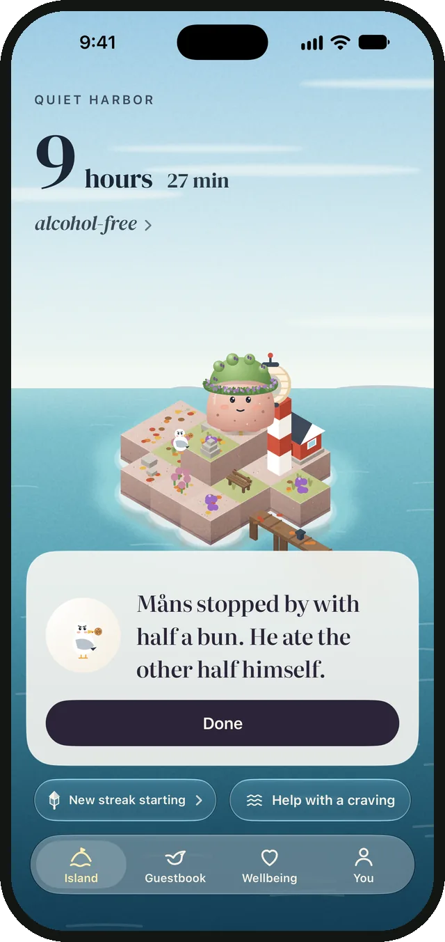 Kobbling after a bad day: a new streak starting and Måns the gull with half a bun